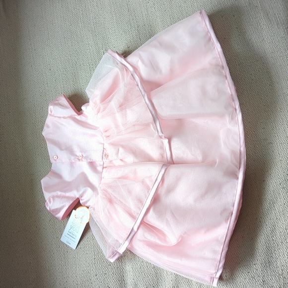 NWT Carter's light pink special occasion baby dress size 12 mos - Picture 5 of 11